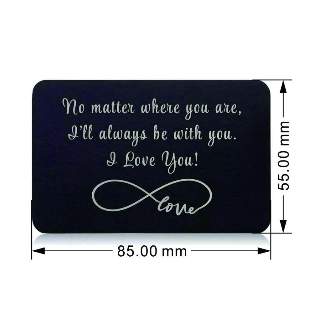 Wallet Insert Card Gifts for Him Men Husband Valentine From Wife Girlfriend Boyfriend Anniversary Birthday Groom Fiancé