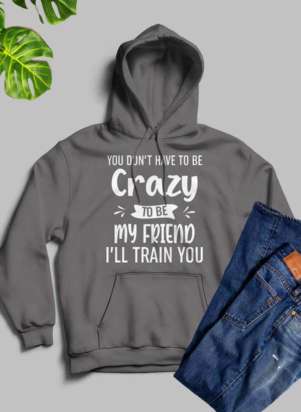 You Dont Have To Be Crazy To Be My Friend Ill Train You Hoodie