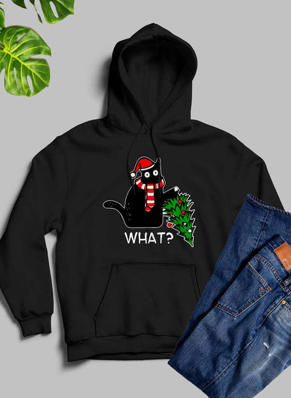 What Cat Christmas Tree Hoodie