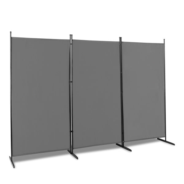 6FT Trifold 160g Polyester Cloth Plastic Foot Carbon Steel Frame Foldable Screen Gray