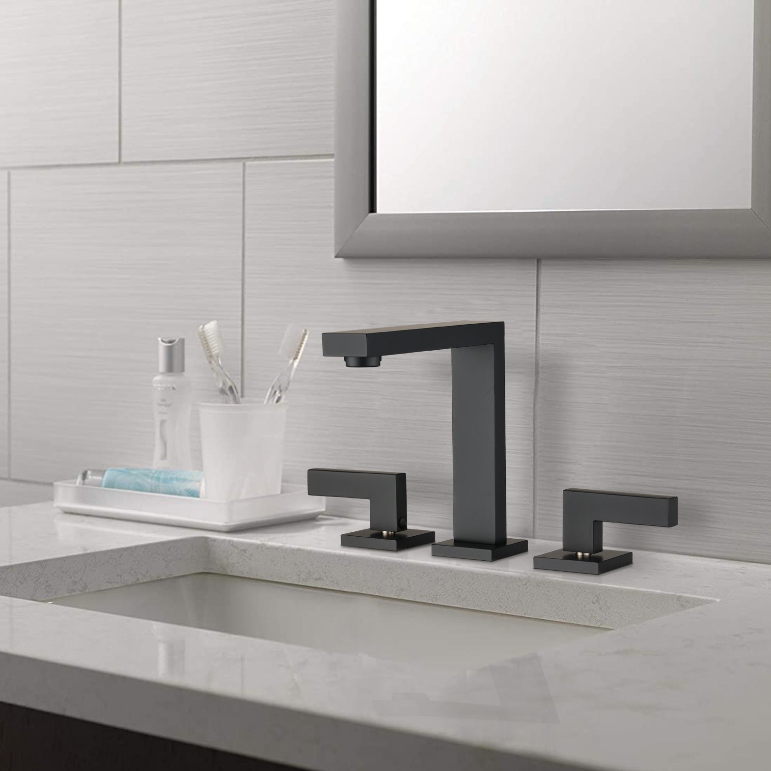 Widespread 2-Handle High-Arc Bathroom Faucet