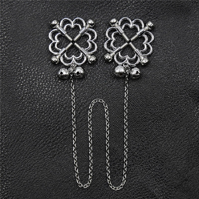 Metal Nipple Clamp with Metal Chain for Women Fetish to Breast Labia Clip Stimulation Massager Bdsm Bondage Sex Products