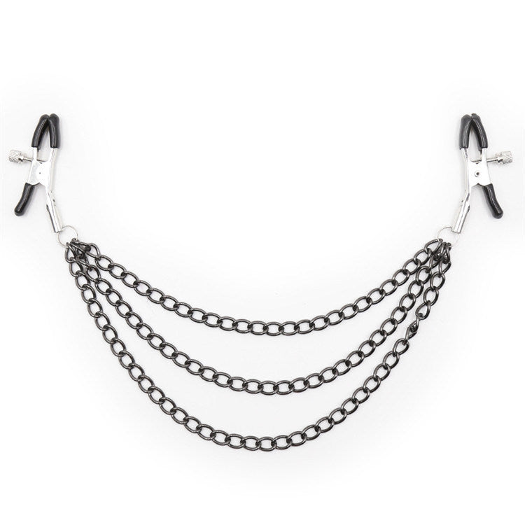 Metal Nipple Clamp with Metal Chain for Women Fetish to Breast Labia Clip Stimulation Massager Bdsm Bondage Sex Products