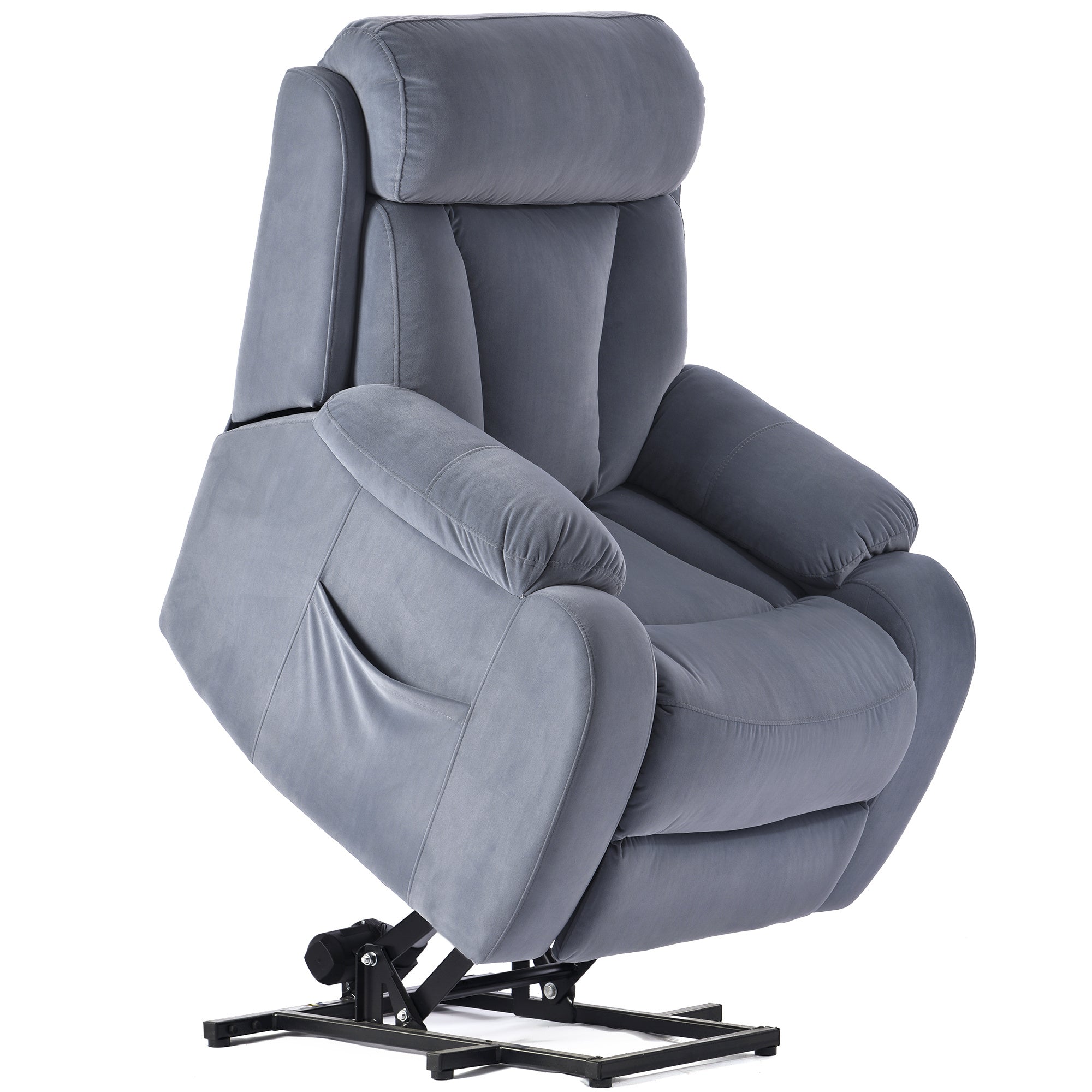 Lift Chair Recliner for Elderly Power Remote Control Recliner Sofa Relax Soft Chair Anti-skid Australia Cashmere Fabric Furniture Living Room