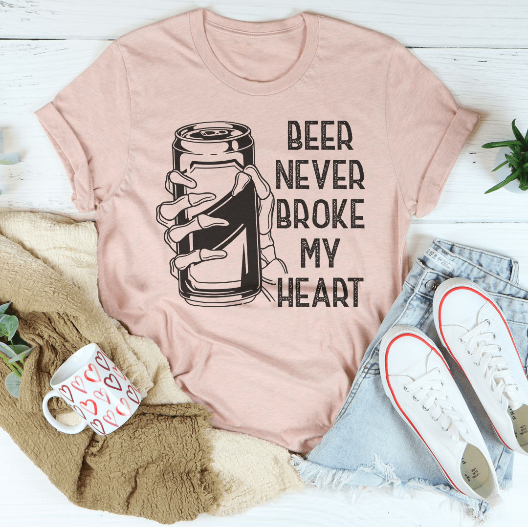 Beer Never Broke My Heart Skull T-Shirt