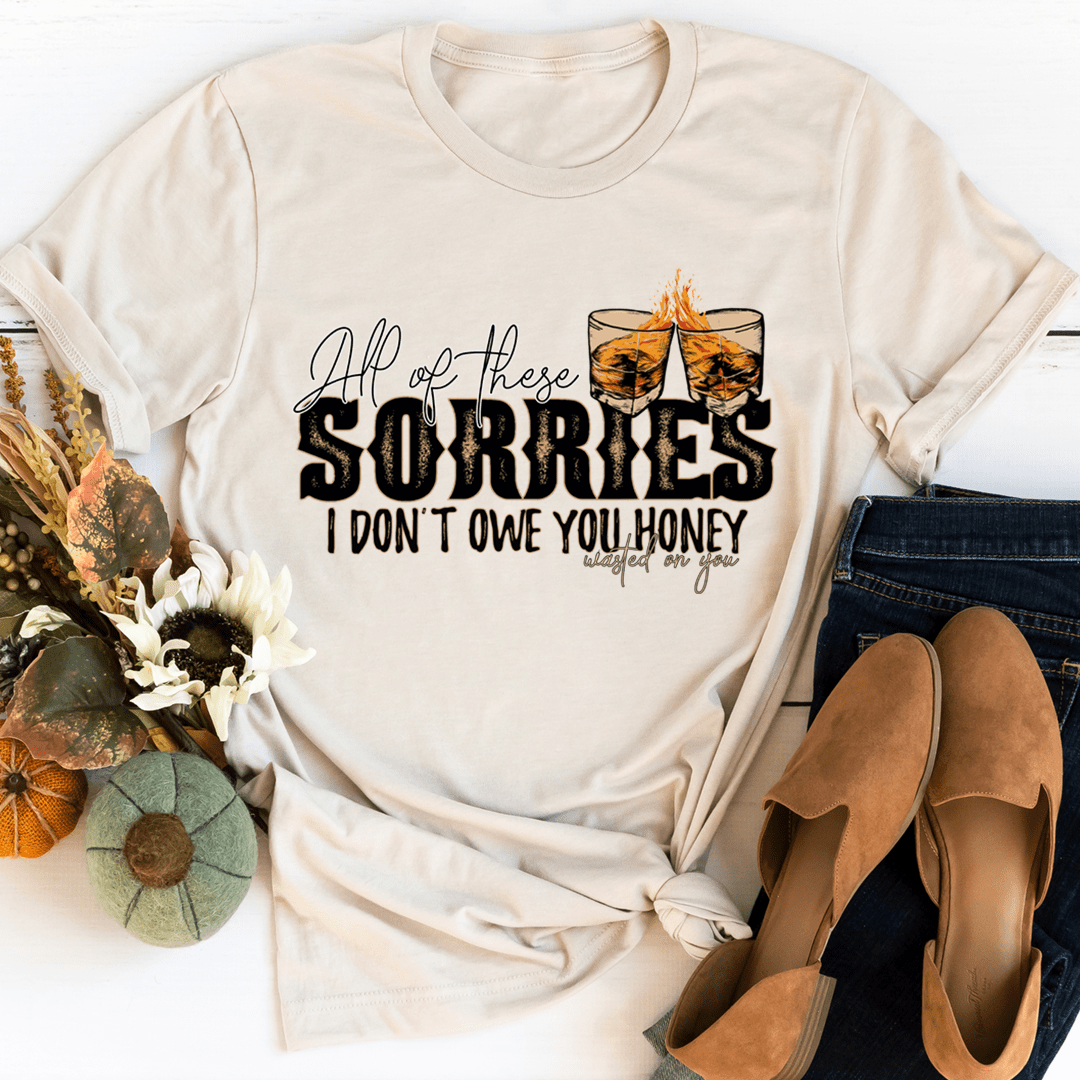 All Of These Sorries I Don't Owe You Honey T-Shirt