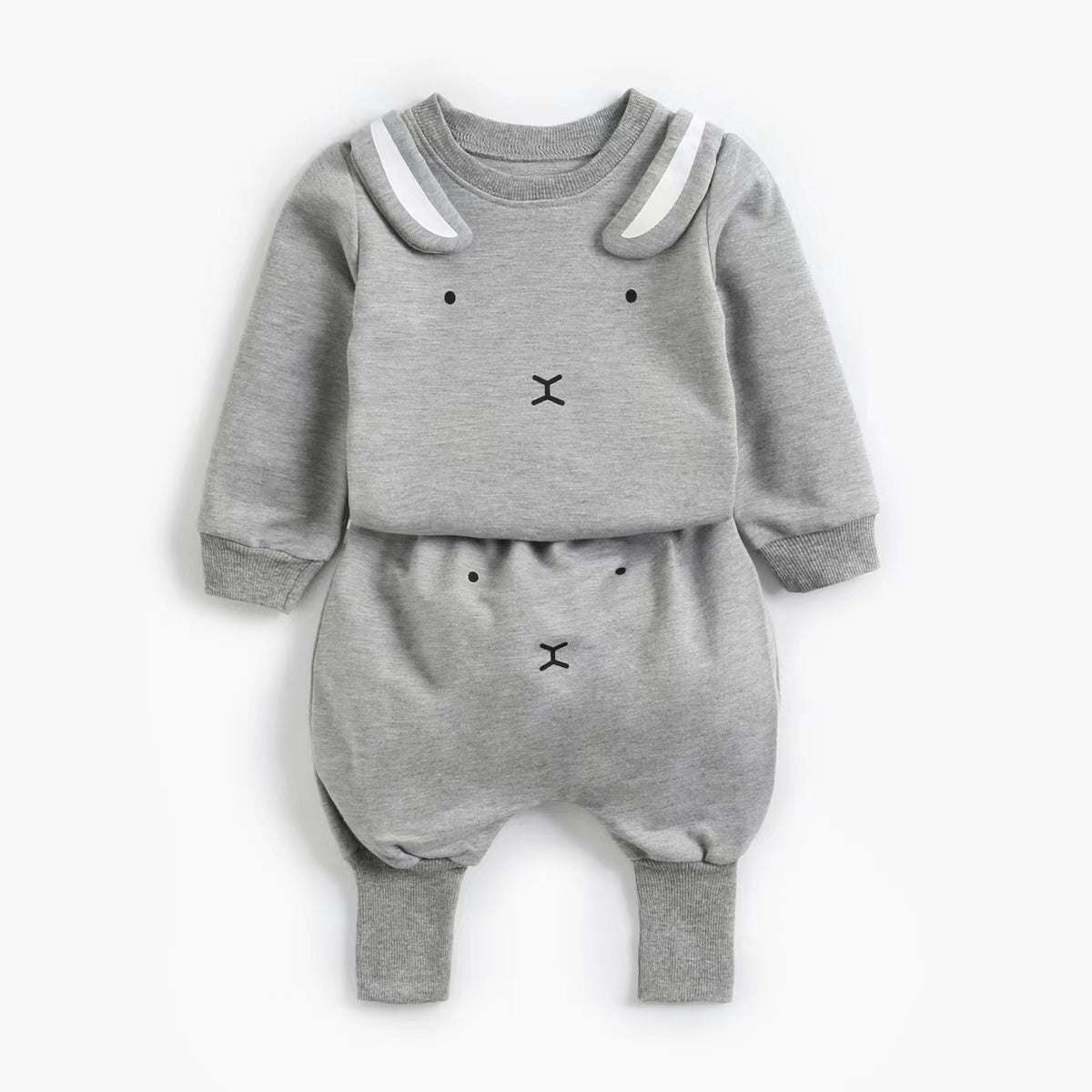 Baby Cartoon Animal Pattern Hoodie Combo Big PP Pants Sets
