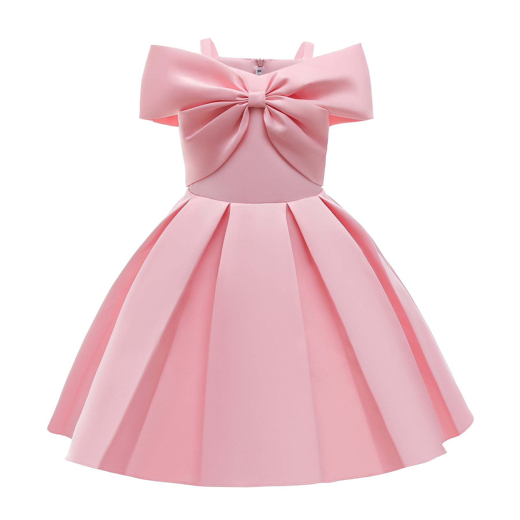 Baby Girl Solid Color Sling Princess Fashion Dress Children's Formal Dress