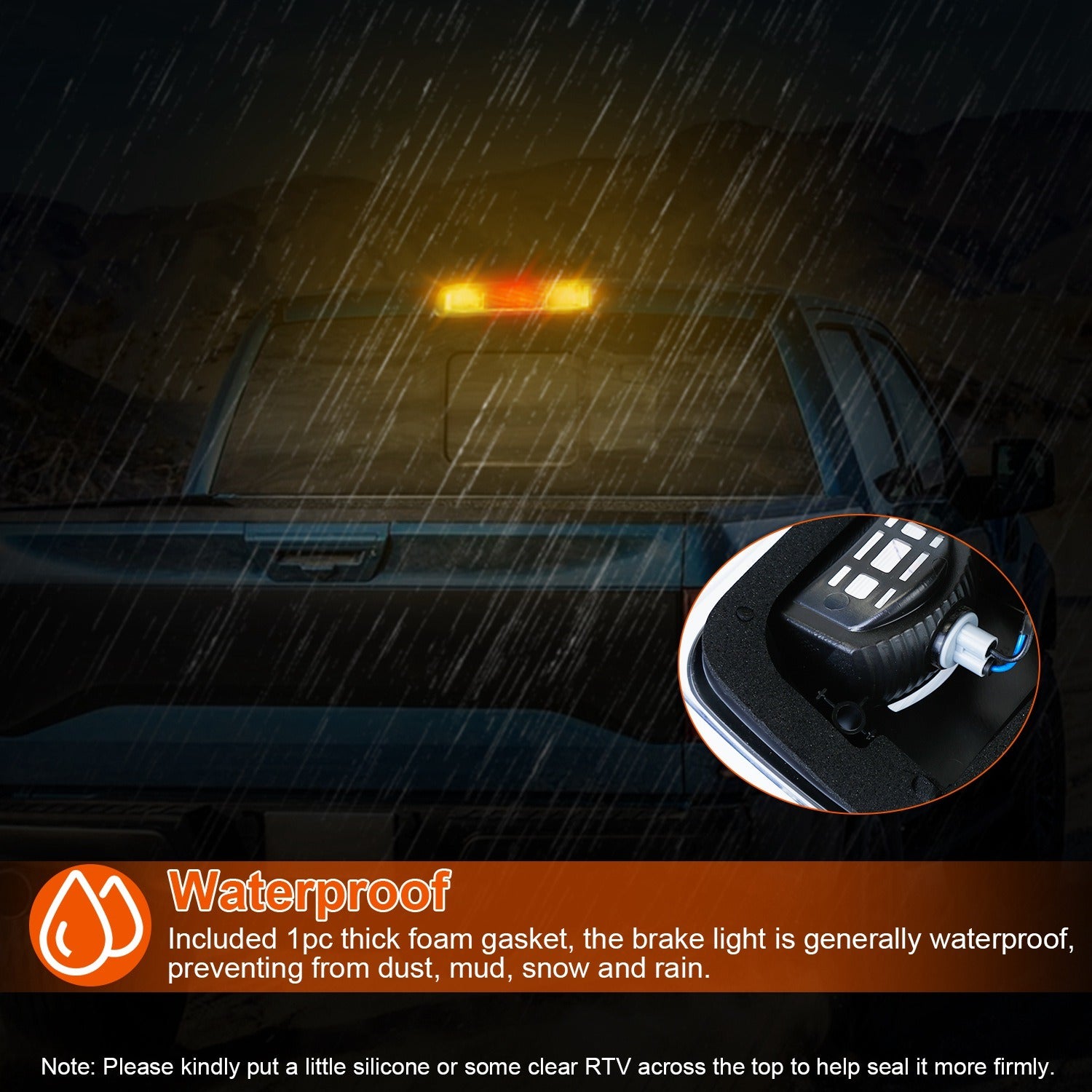 Fit For 2004-2008 Ford F150 Third Brake Tail Light Cargo Lamp Bar Rear Center High Mount Stop Light