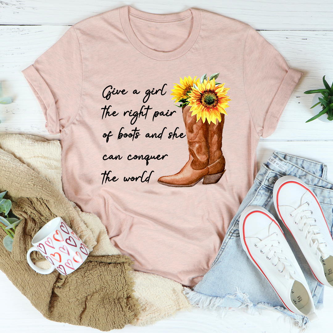 Give A Girl The Right Pair Of Boots T-Shirt