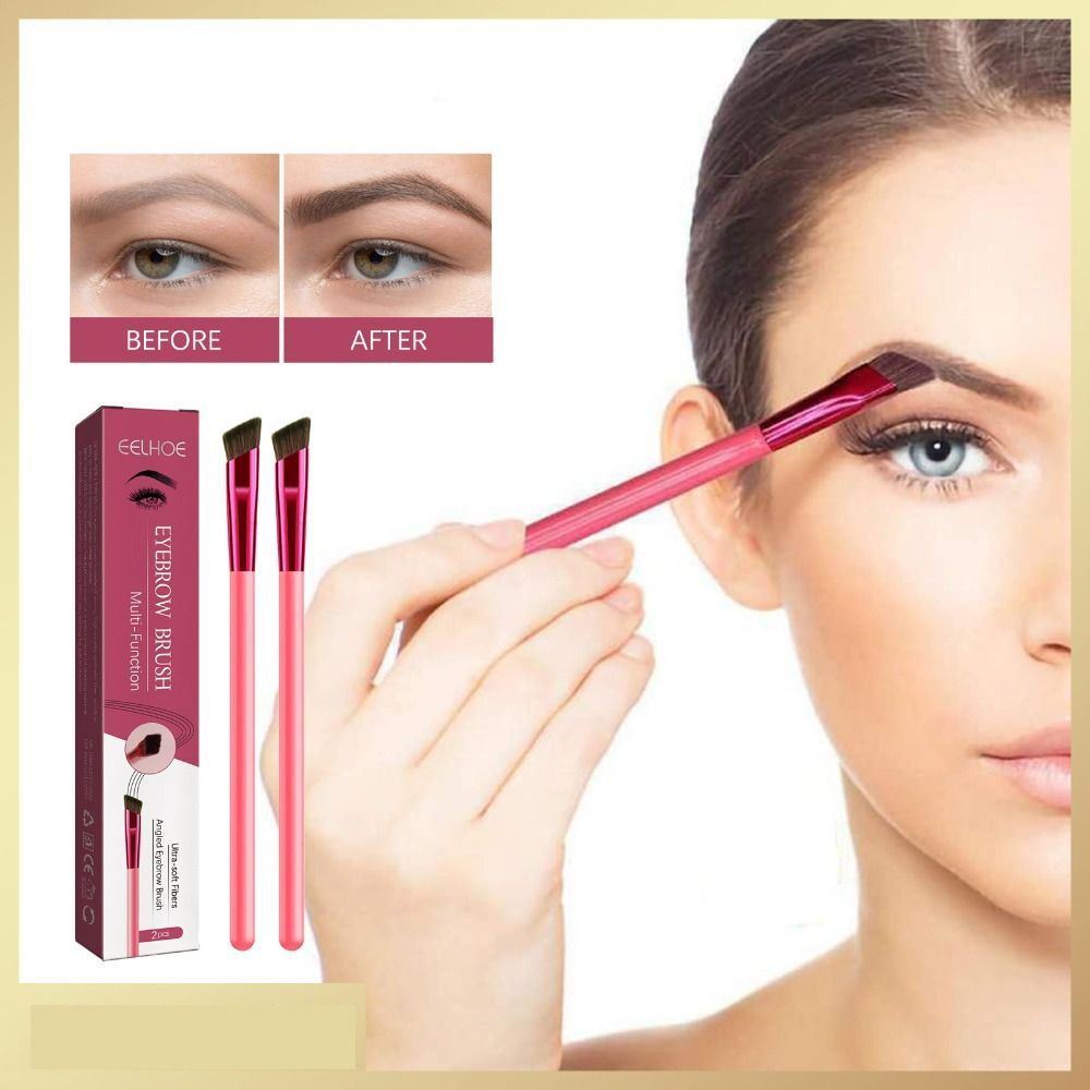 2Pcs New Wild Eyebrow Brush Square Simulated Hairline Eyebrow Paste Artifact Eyebrow Brush Brow Makeup Brushes