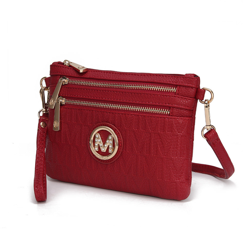 MKF Collection Roonie Milan Signature Crossbody Wristlet by Mia k