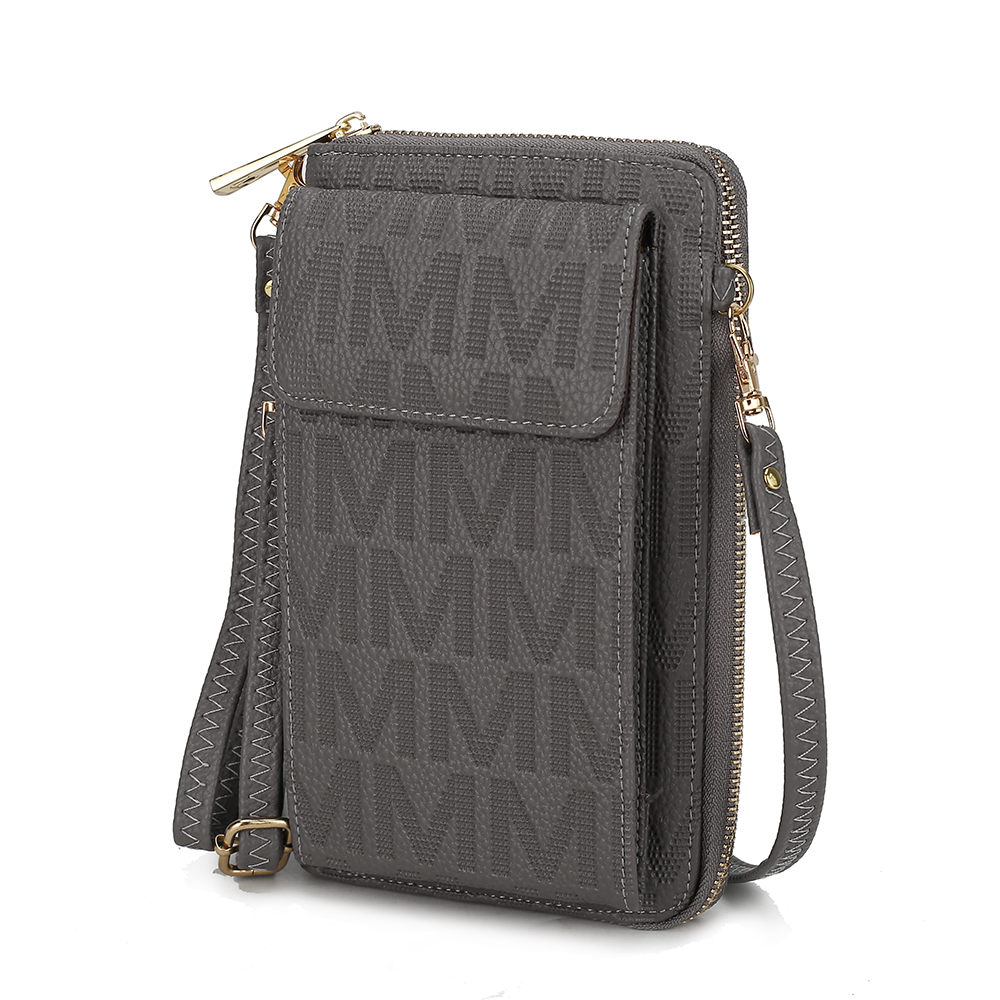 MKF Collection Caddy Vegan Leather Women Phone Wallet Crossbody by Mia k