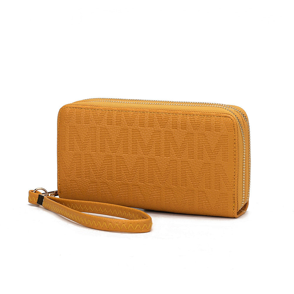 MKF Collection Lisbette Embossed M Signature Wallet by Mia k