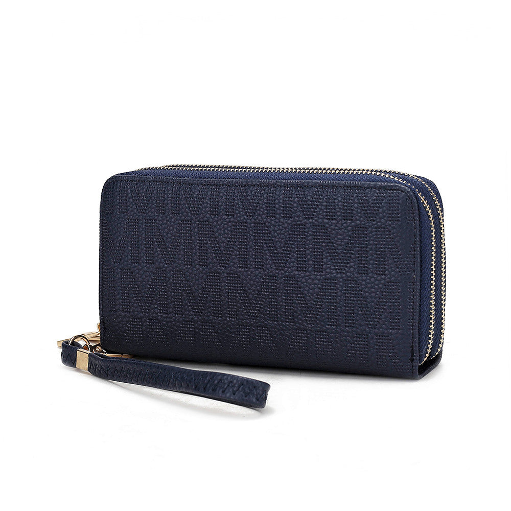 MKF Collection Lisbette Embossed M Signature Wallet by Mia k