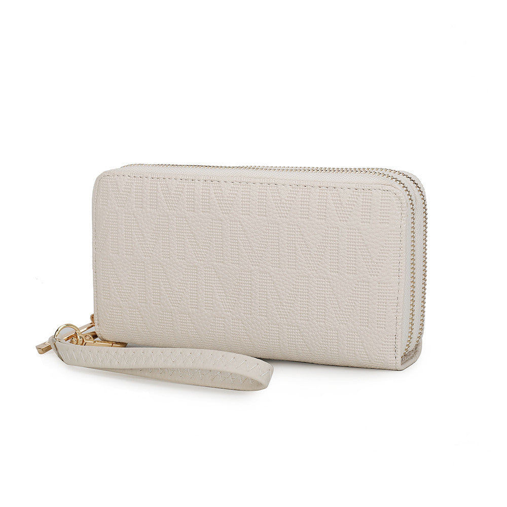 MKF Collection Lisbette Embossed M Signature Wallet by Mia k