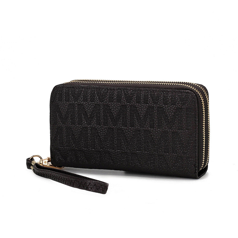 MKF Collection Lisbette Embossed M Signature Wallet by Mia k