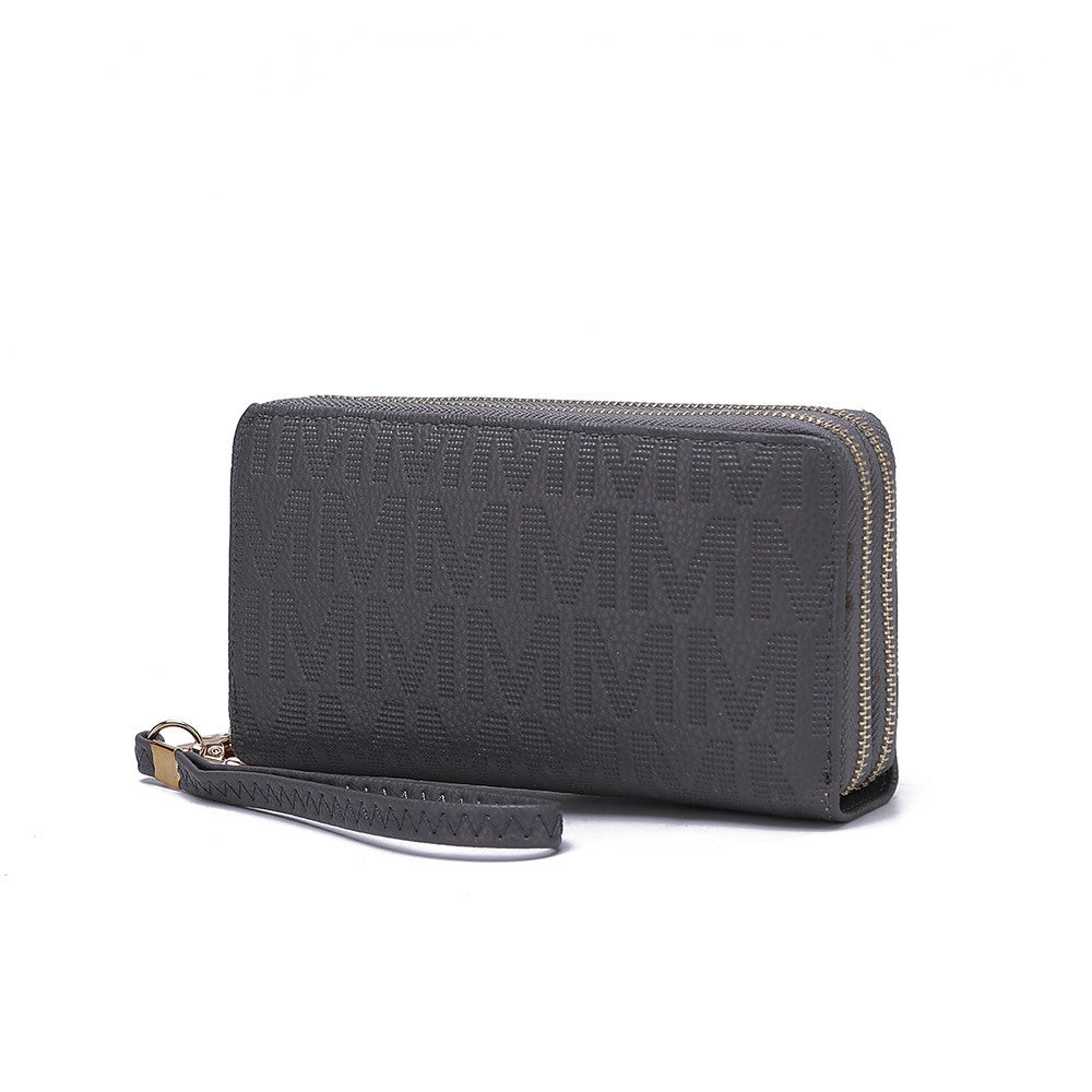 MKF Collection Lisbette Embossed M Signature Wallet by Mia k