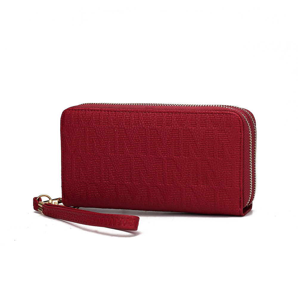 MKF Collection Lisbette Embossed M Signature Wallet by Mia k