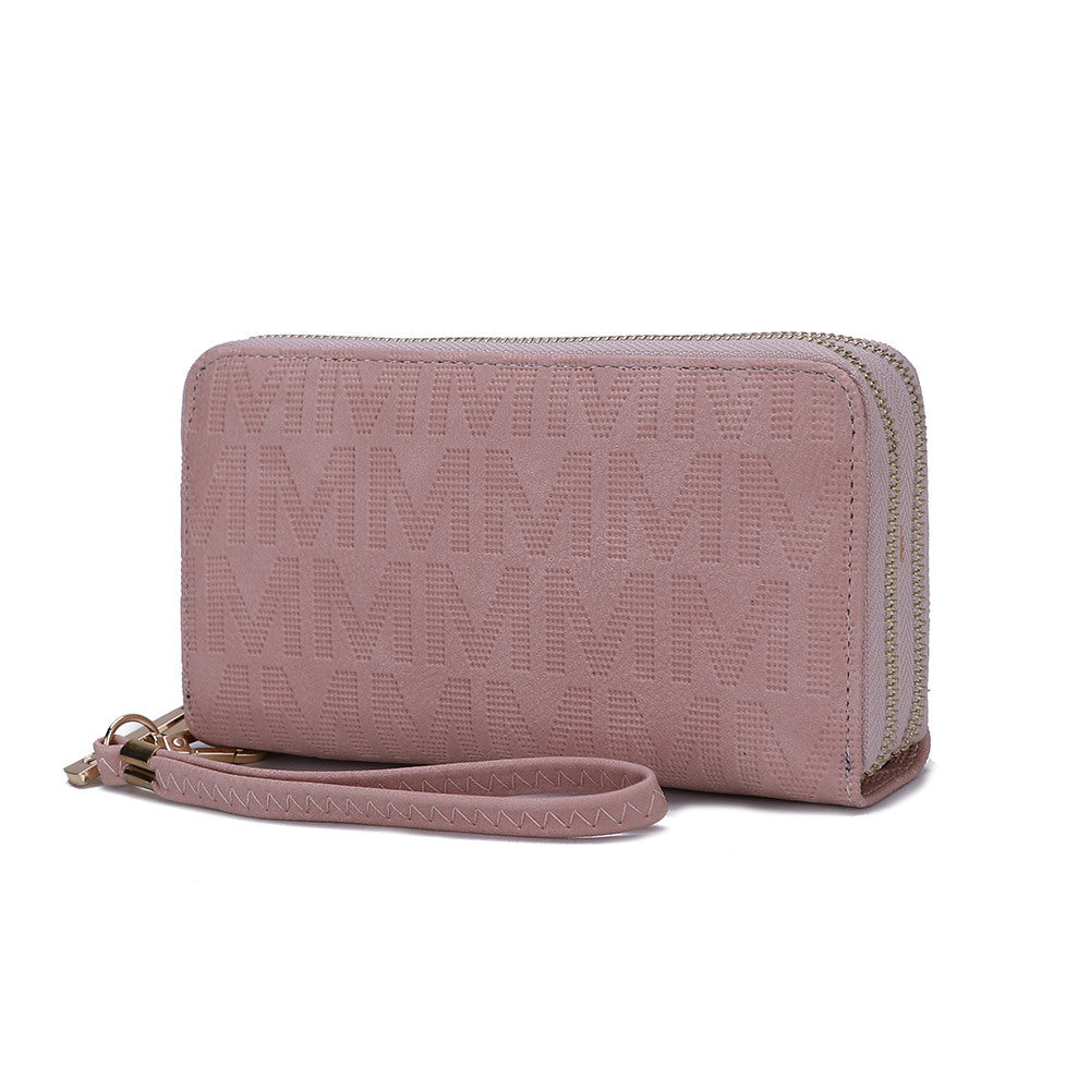 MKF Collection Lisbette Embossed M Signature Wallet by Mia k