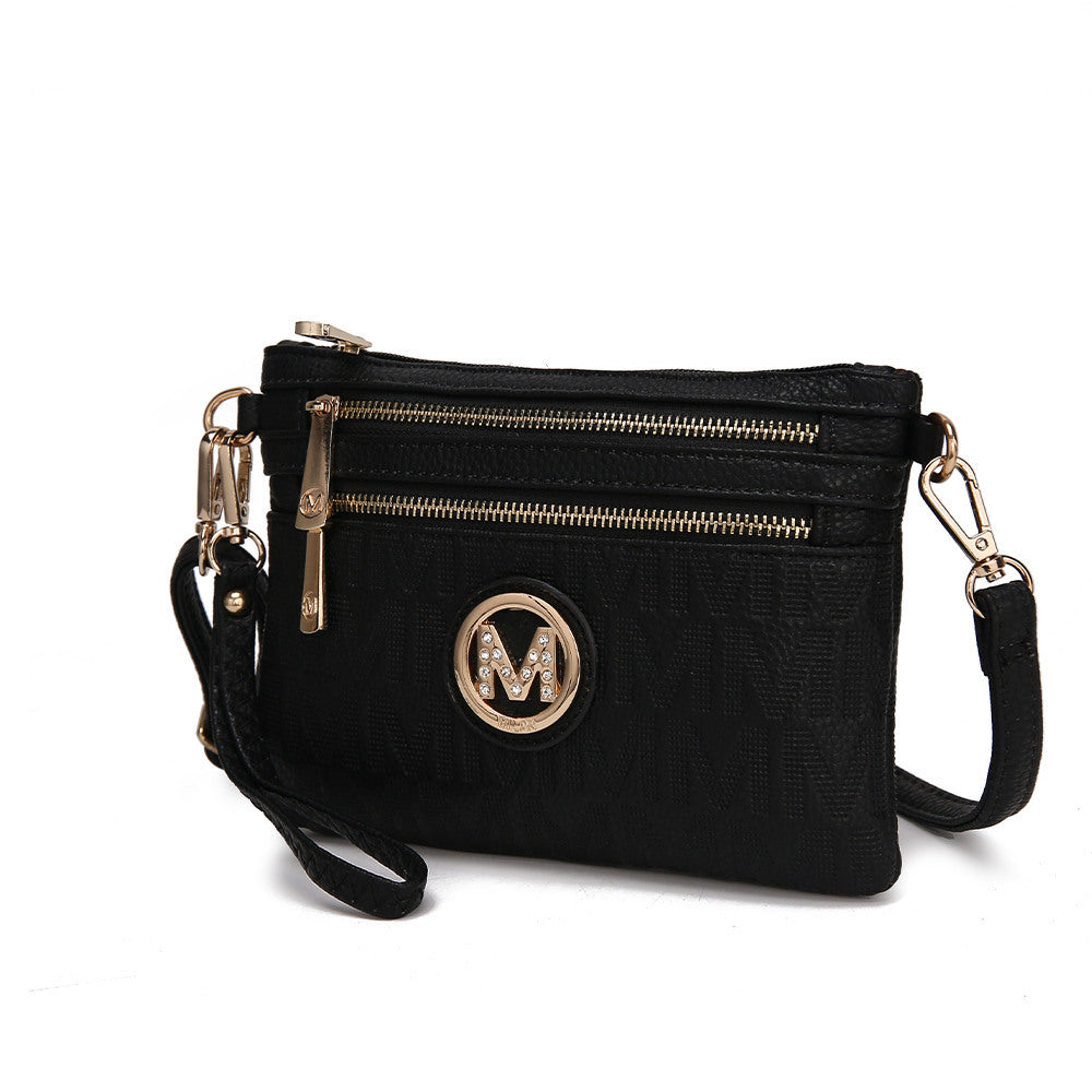 MKF Collection Roonie Milan Signature Crossbody Wristlet by Mia k