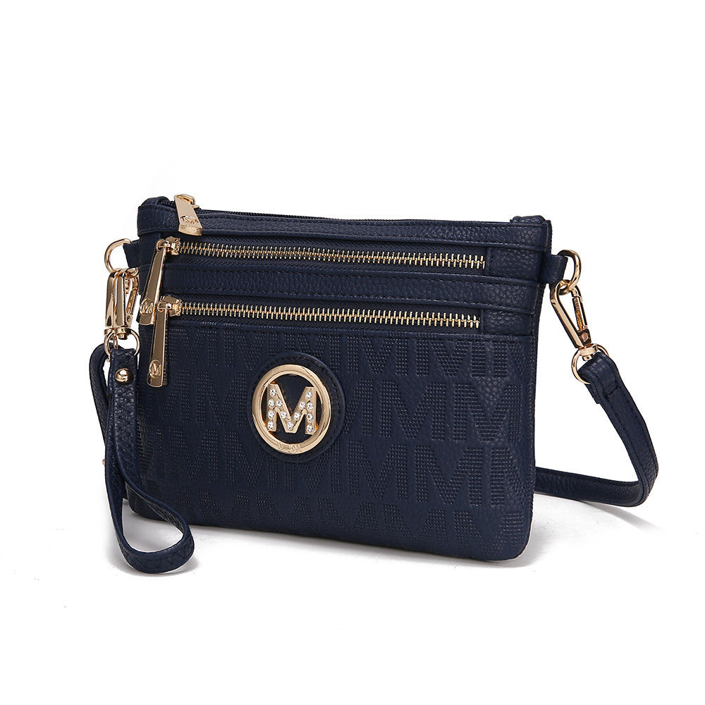 MKF Collection Roonie Milan Signature Crossbody Wristlet by Mia k