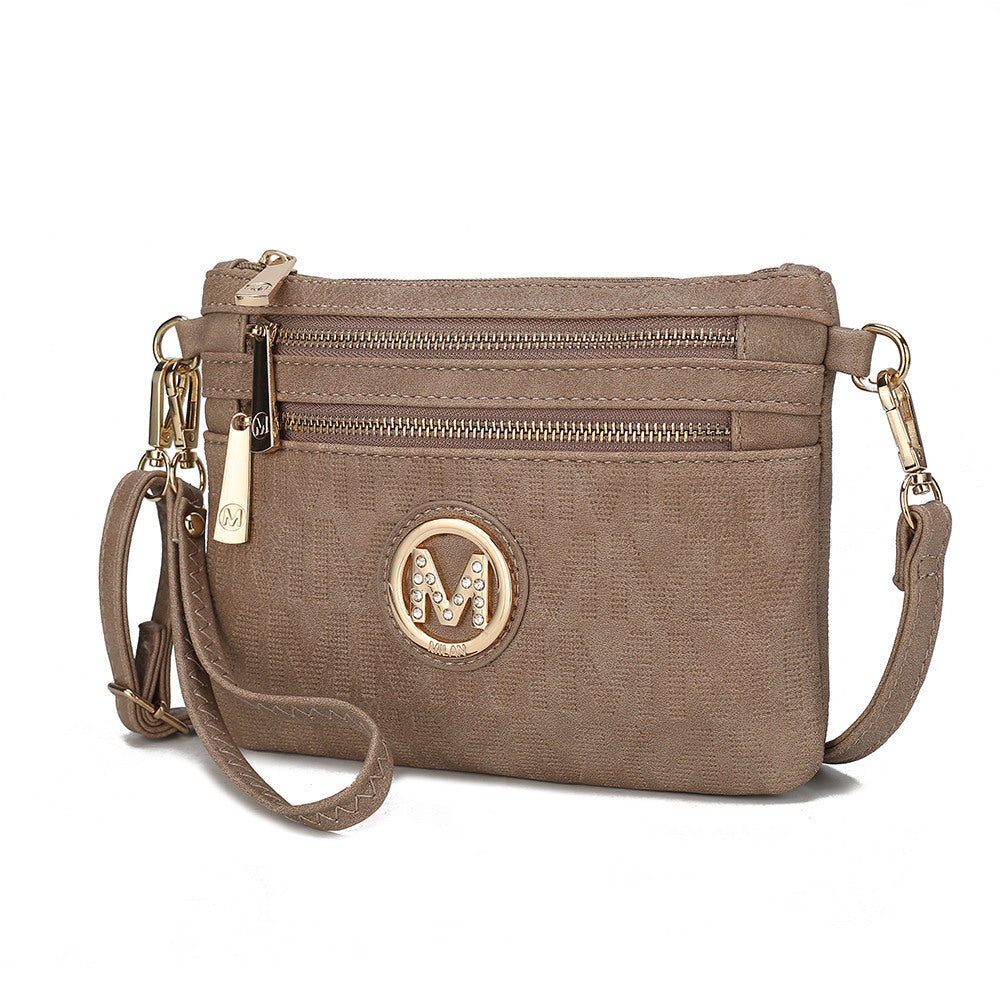 MKF Collection Roonie Milan Signature Crossbody Wristlet by Mia k