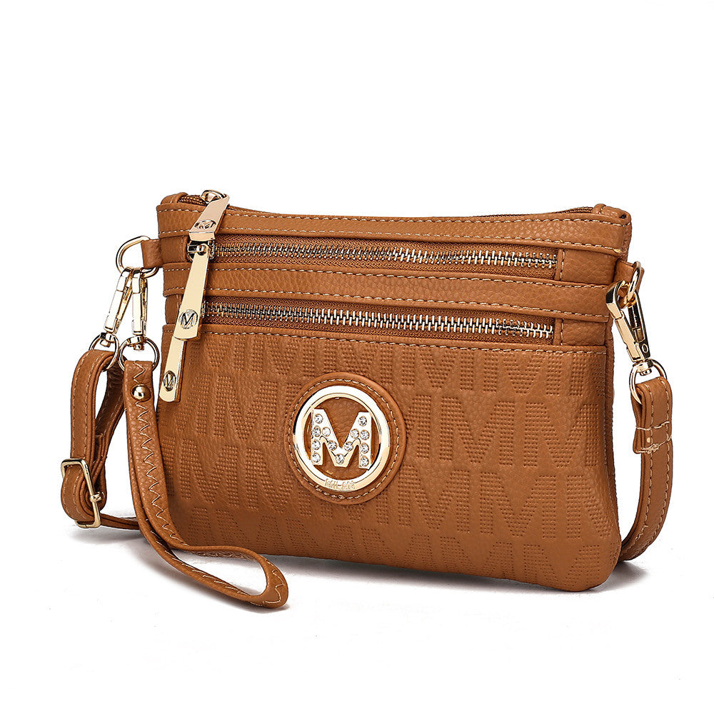 MKF Collection Roonie Milan Signature Crossbody Wristlet by Mia k