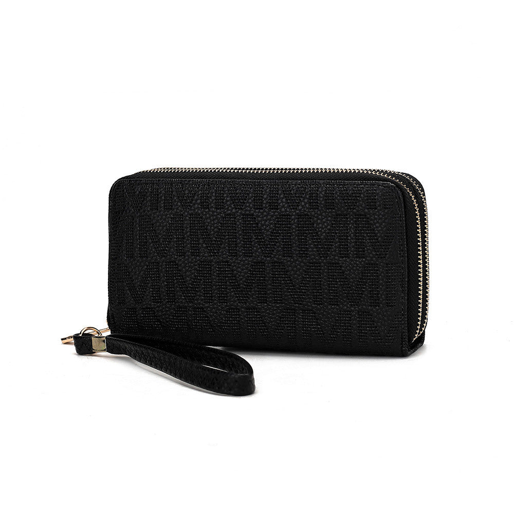 MKF Collection Lisbette Embossed M Signature Wallet by Mia k