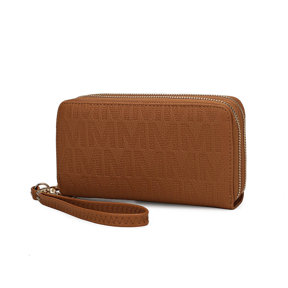 MKF Collection Lisbette Embossed M Signature Wallet by Mia k