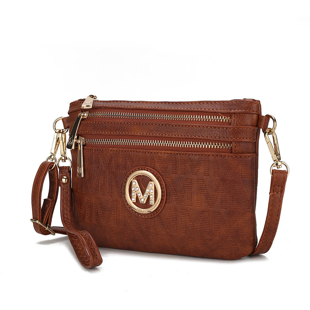 MKF Collection Roonie Milan Signature Crossbody Wristlet by Mia k