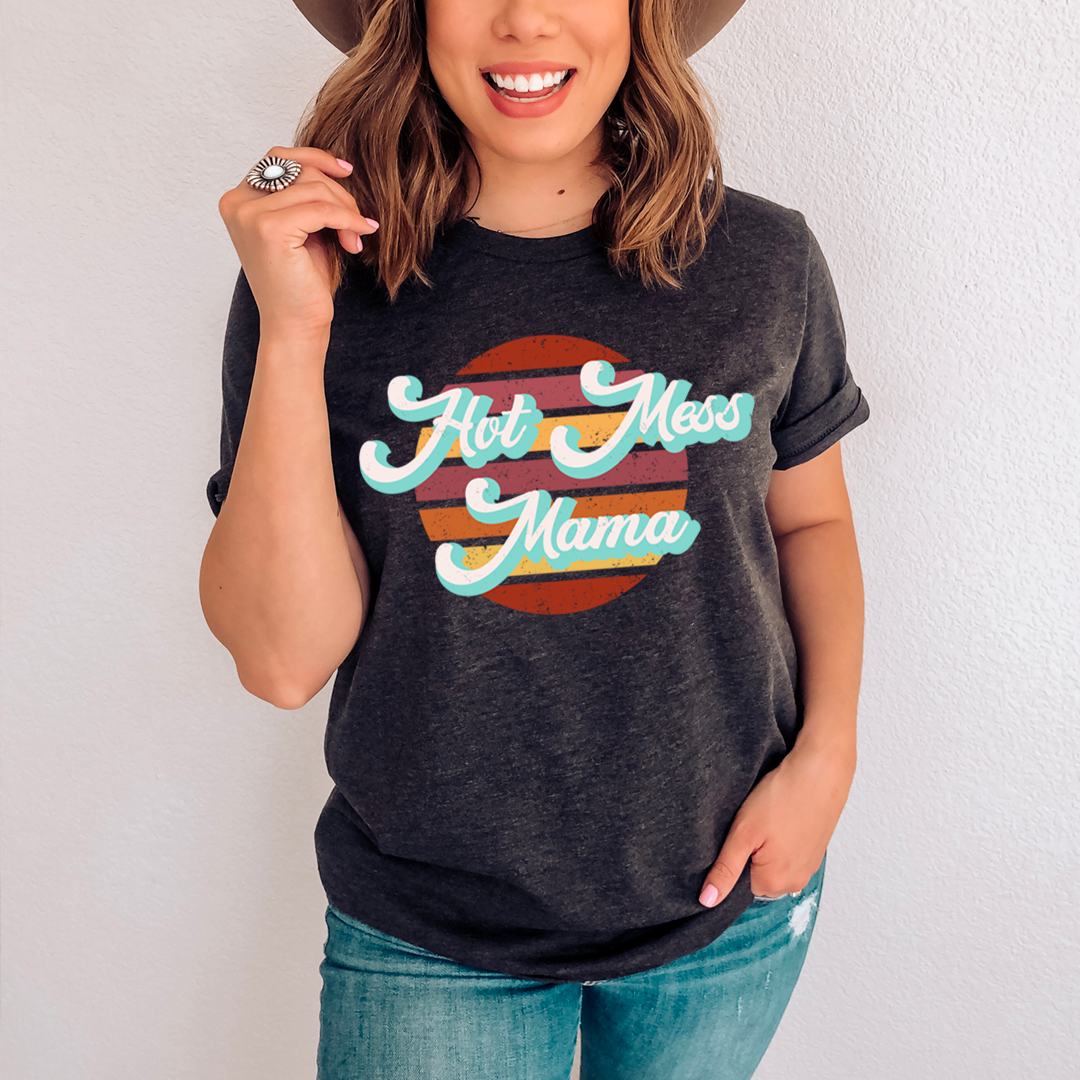 Retro Hot Mess Mama T-Shirt