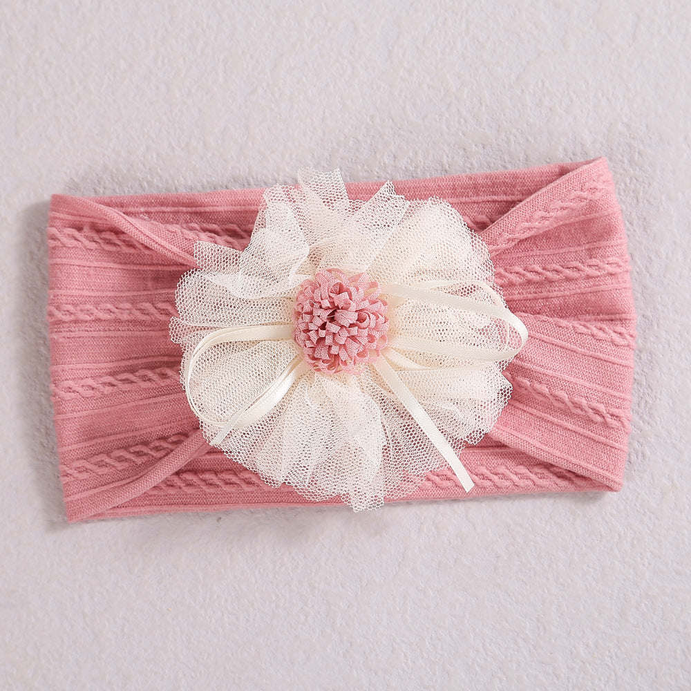 Baby Lace Floral Elastic Cotton Headband