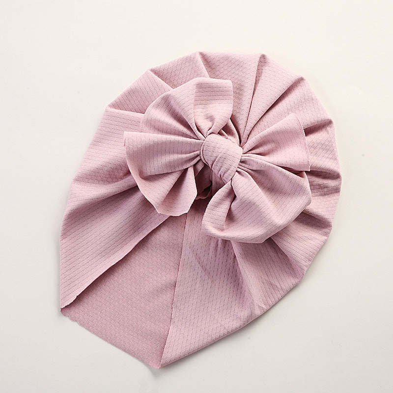 Baby Solid Color Ice Silk Fabric Big Bow Hats