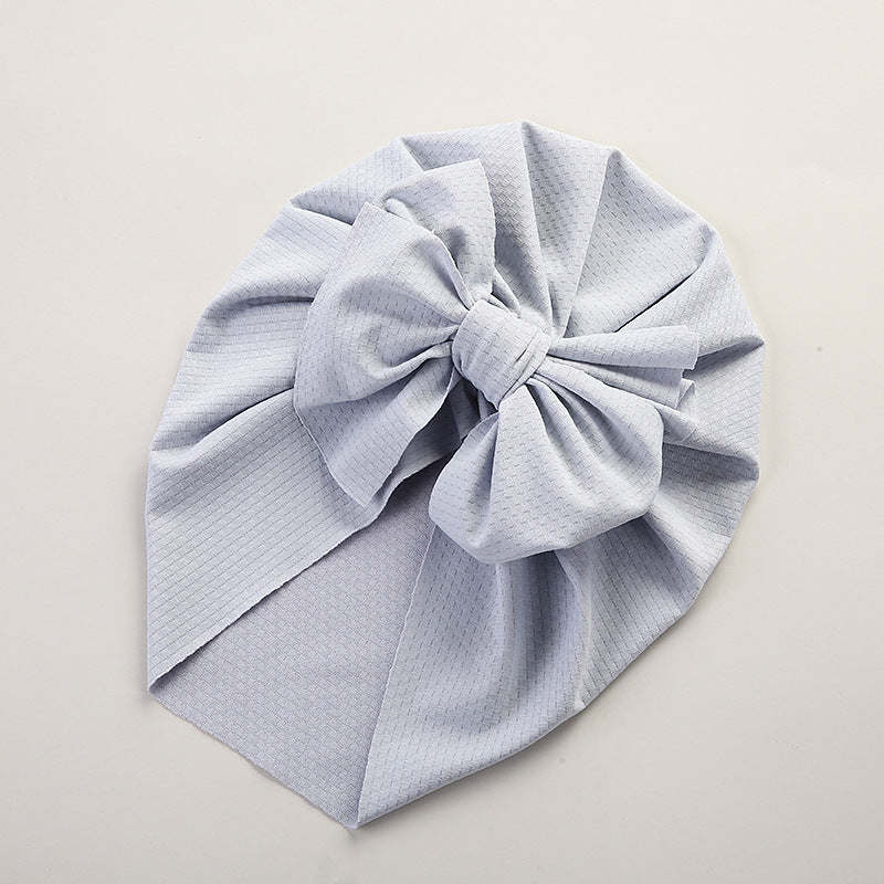 Baby Solid Color Ice Silk Fabric Big Bow Hats