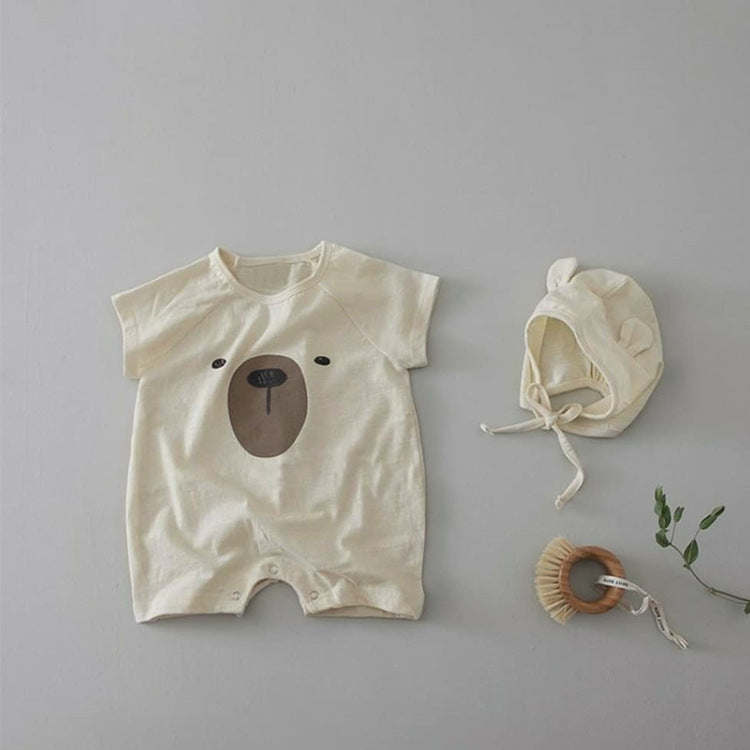 Baby 1pcs Cartoon Bear Graphic Simple Style Crotchets Jumpsuit