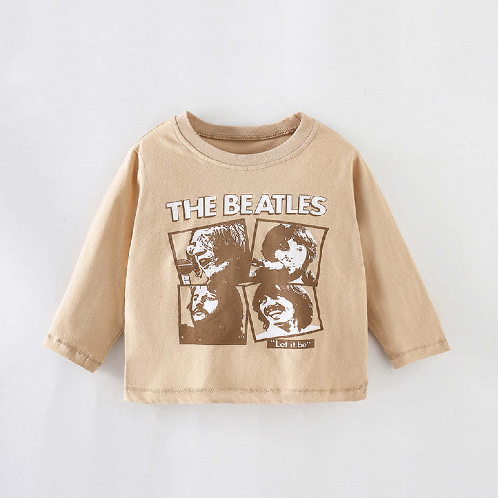 Baby Boy And Girl Print Pattern Long Sleeve Western Style Shirt