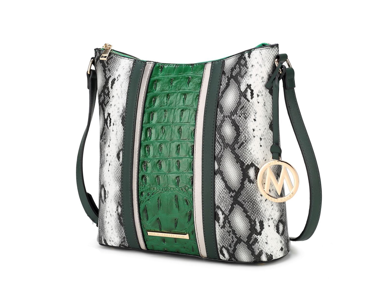 MKF Collection Meline Faux Crocodile and Snake Embossed Vegan Leather Women's Shoulder by Mia k