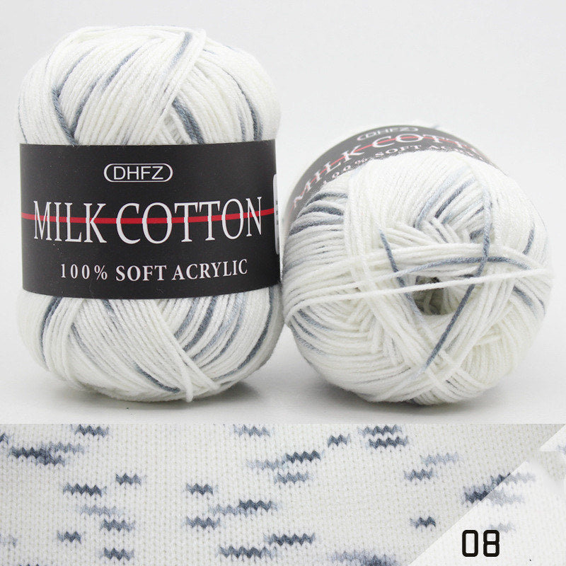 3-ply dyed milk cotton wool