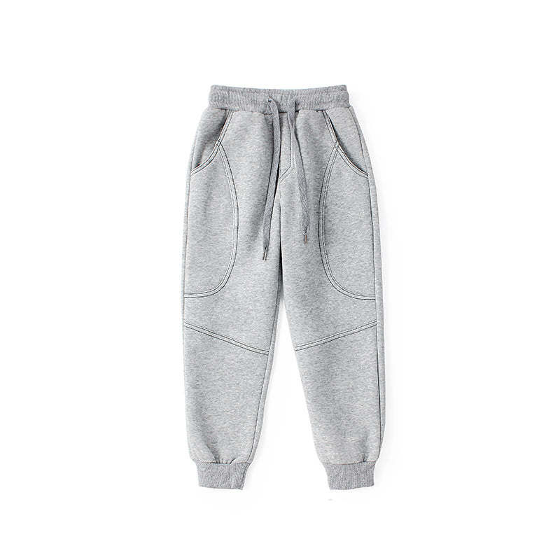 Baby Boy Solid Color Quality Fashion Thermal Thickened Pants