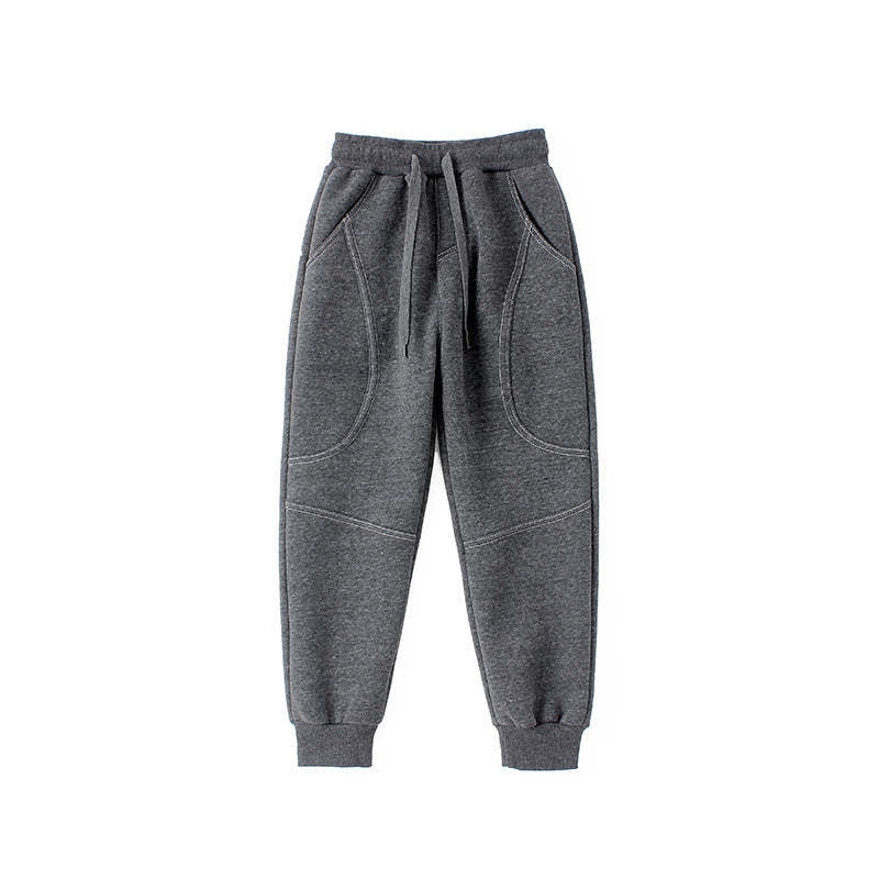 Baby Boy Solid Color Quality Fashion Thermal Thickened Pants