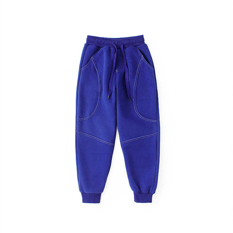 Baby Boy Solid Color Quality Fashion Thermal Thickened Pants