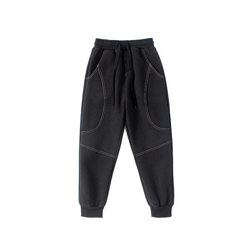 Baby Boy Solid Color Quality Fashion Thermal Thickened Pants