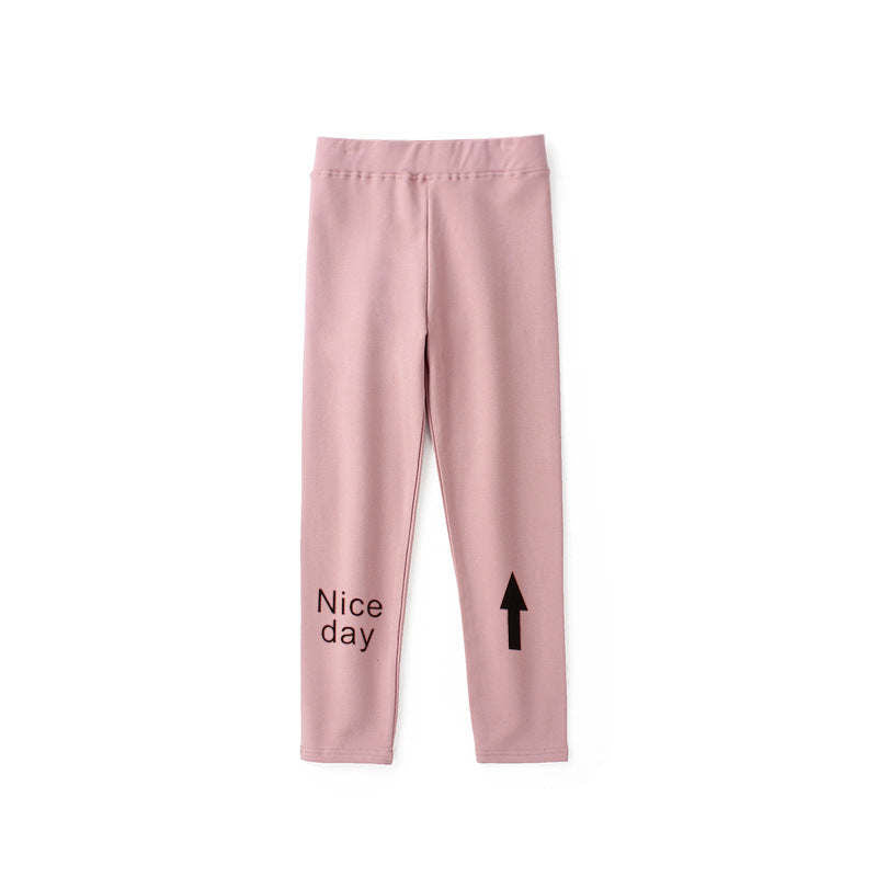 Baby Girl Letter Print Pattern Soft Cotton Quality Autumn Leggings