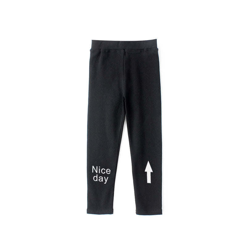 Baby Girl Letter Print Pattern Soft Cotton Quality Autumn Leggings