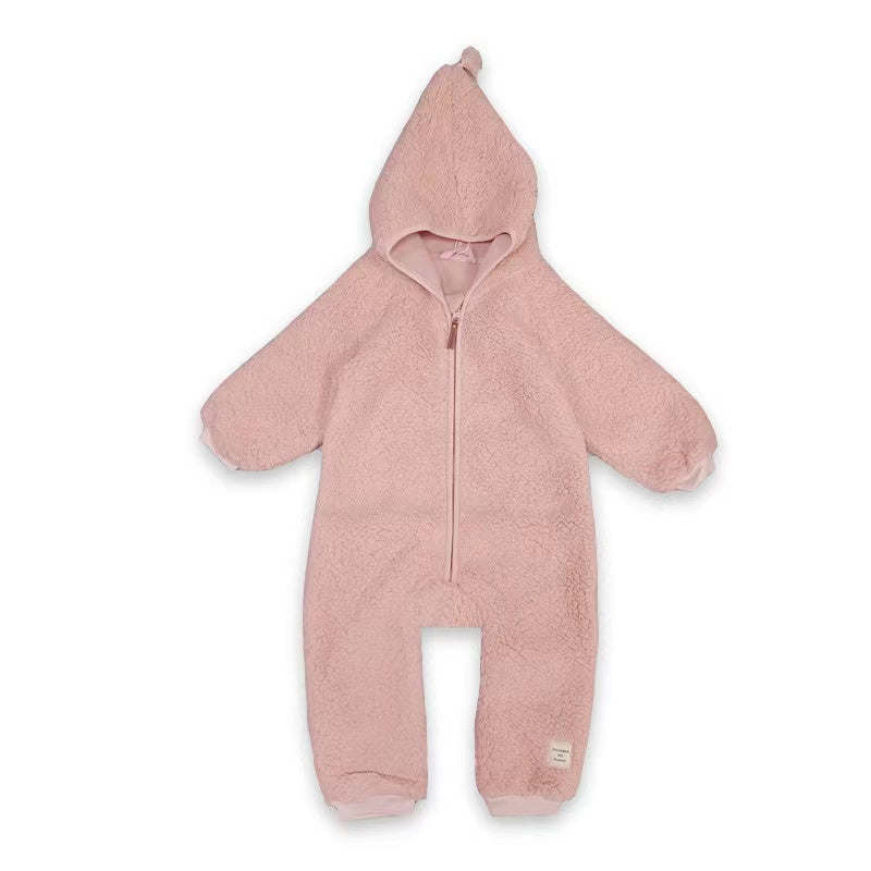Infant Baby Unisex Winter Solid Long Jumpsuit