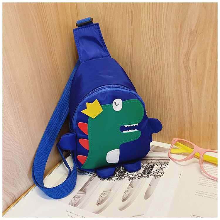 Children Baby Cartoon Dinosaur Pattern Chest Bags Nylon Crossbody Bag