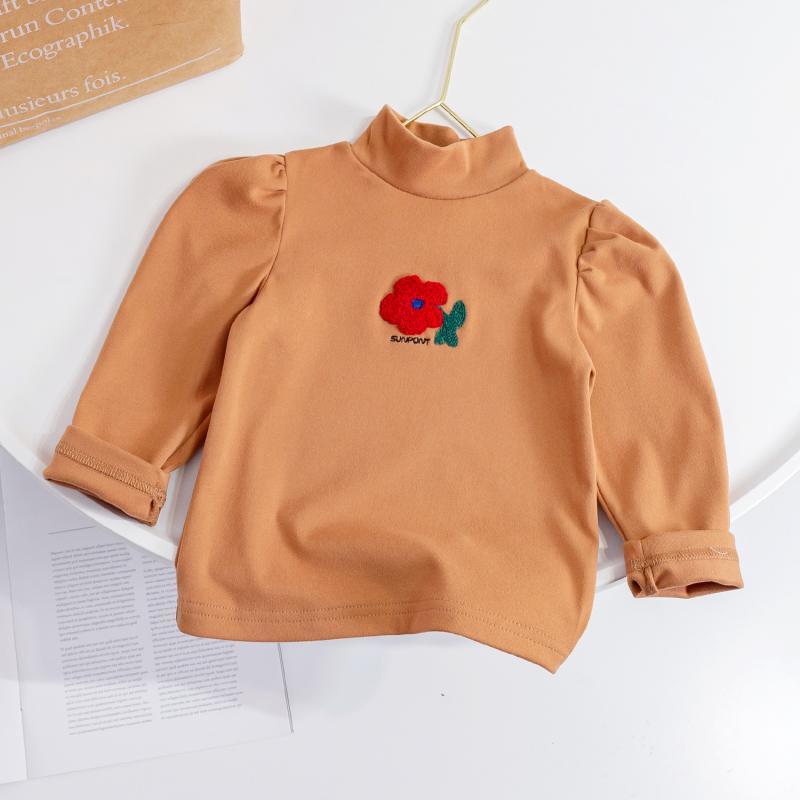 Baby Girl Floral Embroidered Pattern Cotton Pullover Tops
