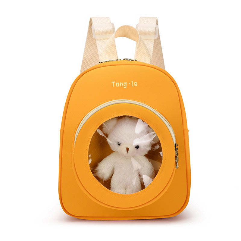 Baby Cute Transparent Window Kindergarten School Bag