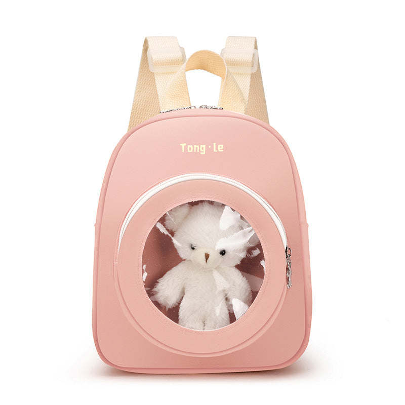 Baby Cute Transparent Window Kindergarten School Bag